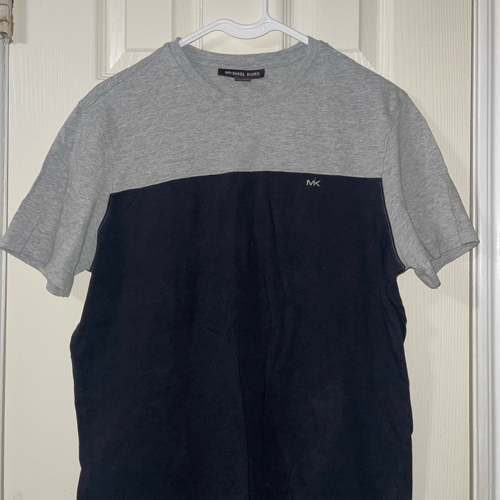 Michael Kors Two-Tone Gray and Black Tee